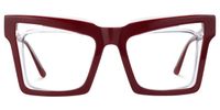 Emberlei - Square Red Eyeglasses | Vooglam Angle View