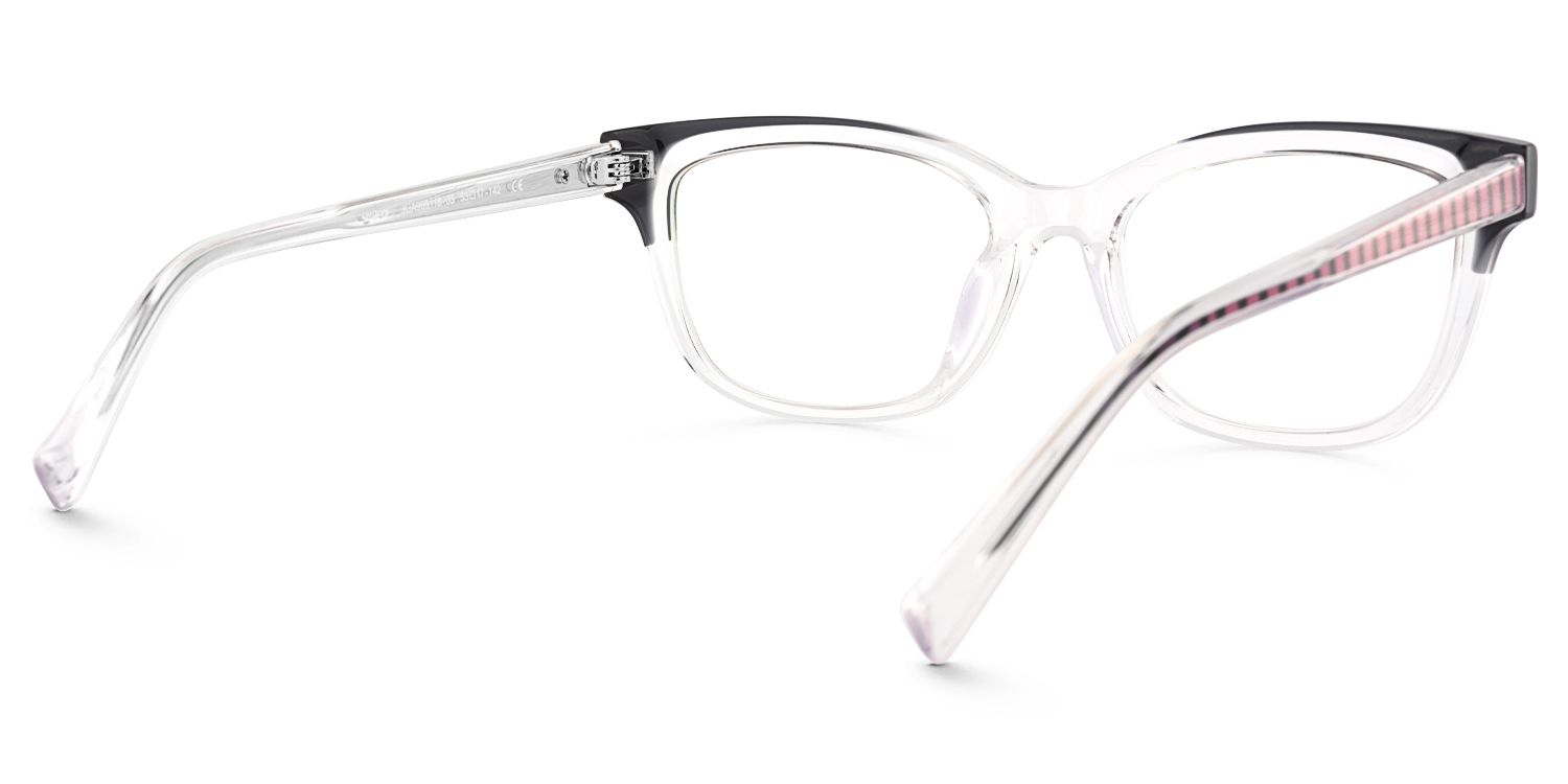 Welty - Rectangle Black Eyeglasses | Vooglam Side View