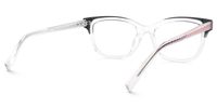 Welty - Rectangle Black Eyeglasses | Vooglam Side View