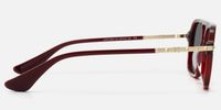 Marfa - Bold Red Frame Aviator Sunglasses | Vooglam Side View