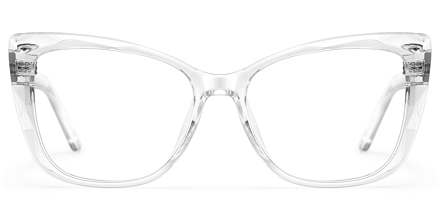 

Raquel - Sleek Crystal Clear Frame Glasses