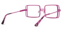 Fergus - Rectangle Pink Eyeglasses | Vooglam Side View