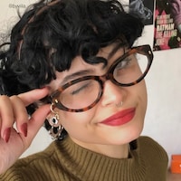 Meow - Cat Eye Tortoise Eyeglasses - 7