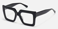 Charisse - Bold Square Black Glasses Thick Frame