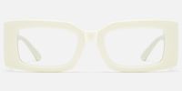 Aurelia - Bold Off White Gold Accent Glasses | Vooglam Angle View