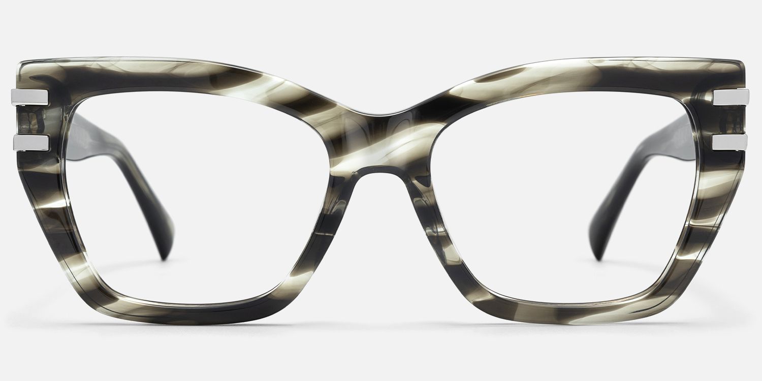 Warrior - Butterfly Gray Eyeglasses | Vooglam Angle View