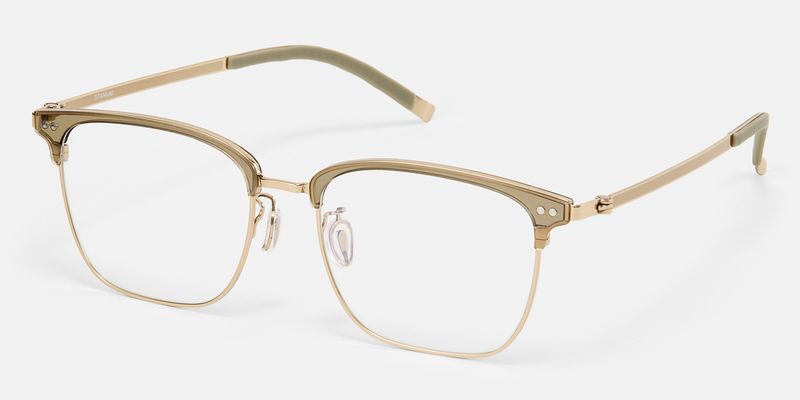 Chord - Rectangle Green Eyeglasses