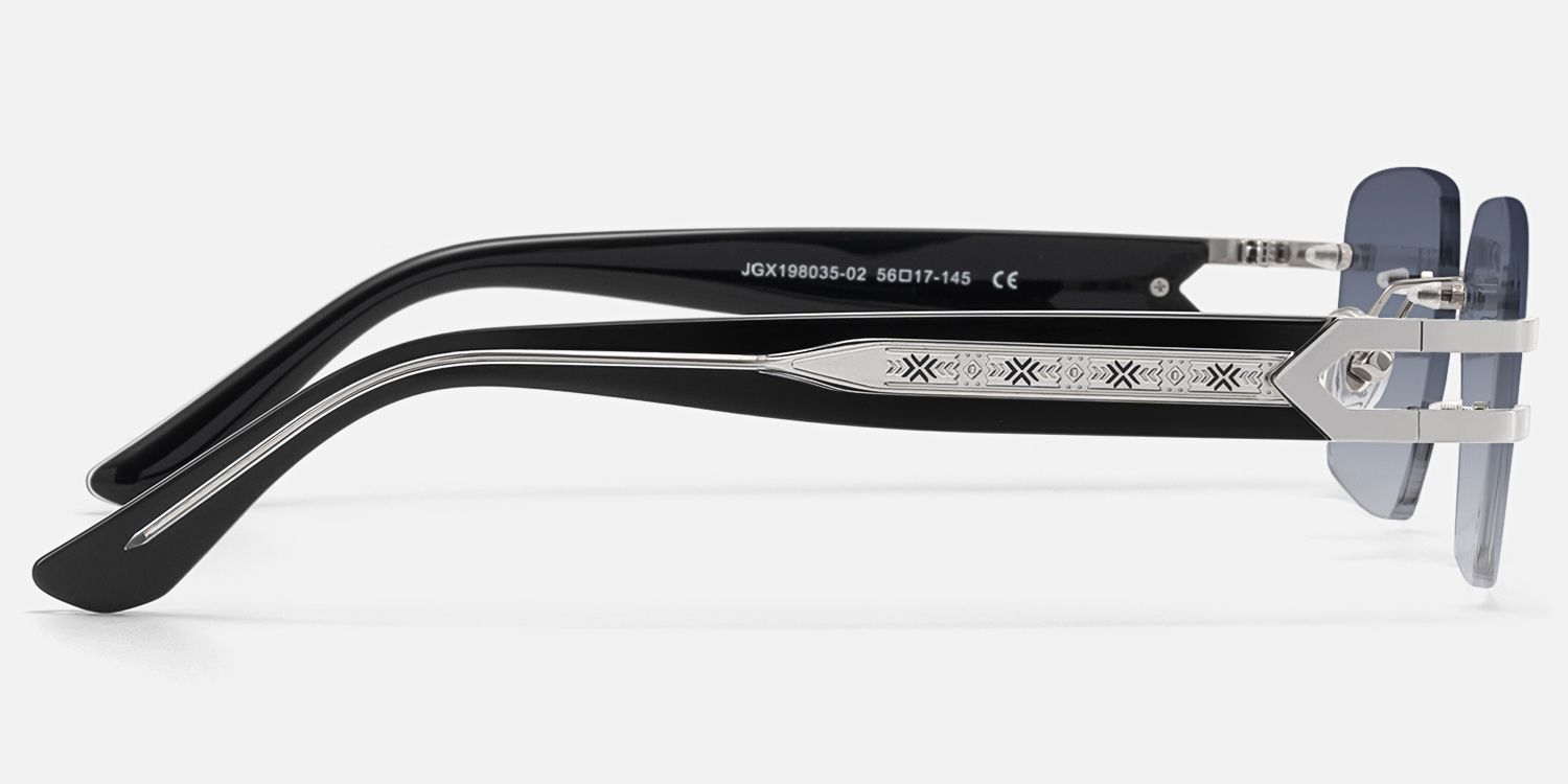 Aurum - Rectangle Black Sunglasses product detail 3