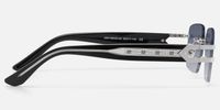 Aurum - Black Gradient Rimless Sunglasses | Vooglam Side View