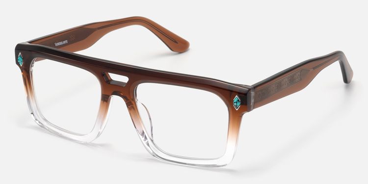 Bastion - Two Tone Double Bridge Glasses | Vooglam