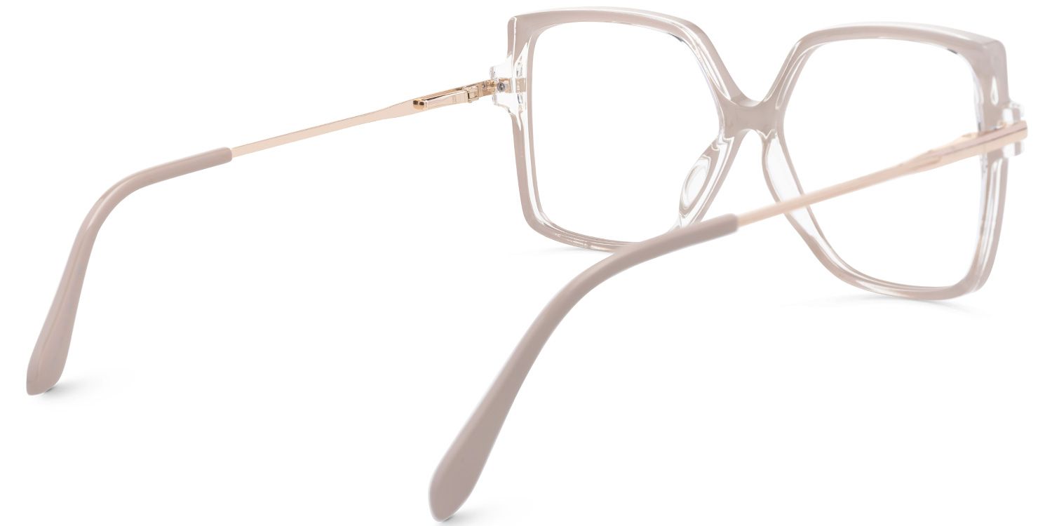 Faisal - Square Pink Eyeglasses | Vooglam Side View