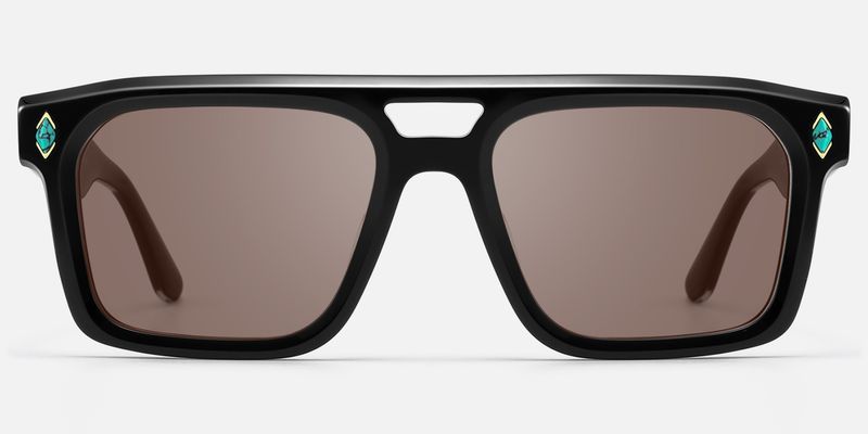 Bastion - Black Aviator Sunglasses | Vooglam