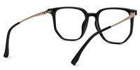 Faunus - Geometric Black Eyeglasses | Vooglam Side View