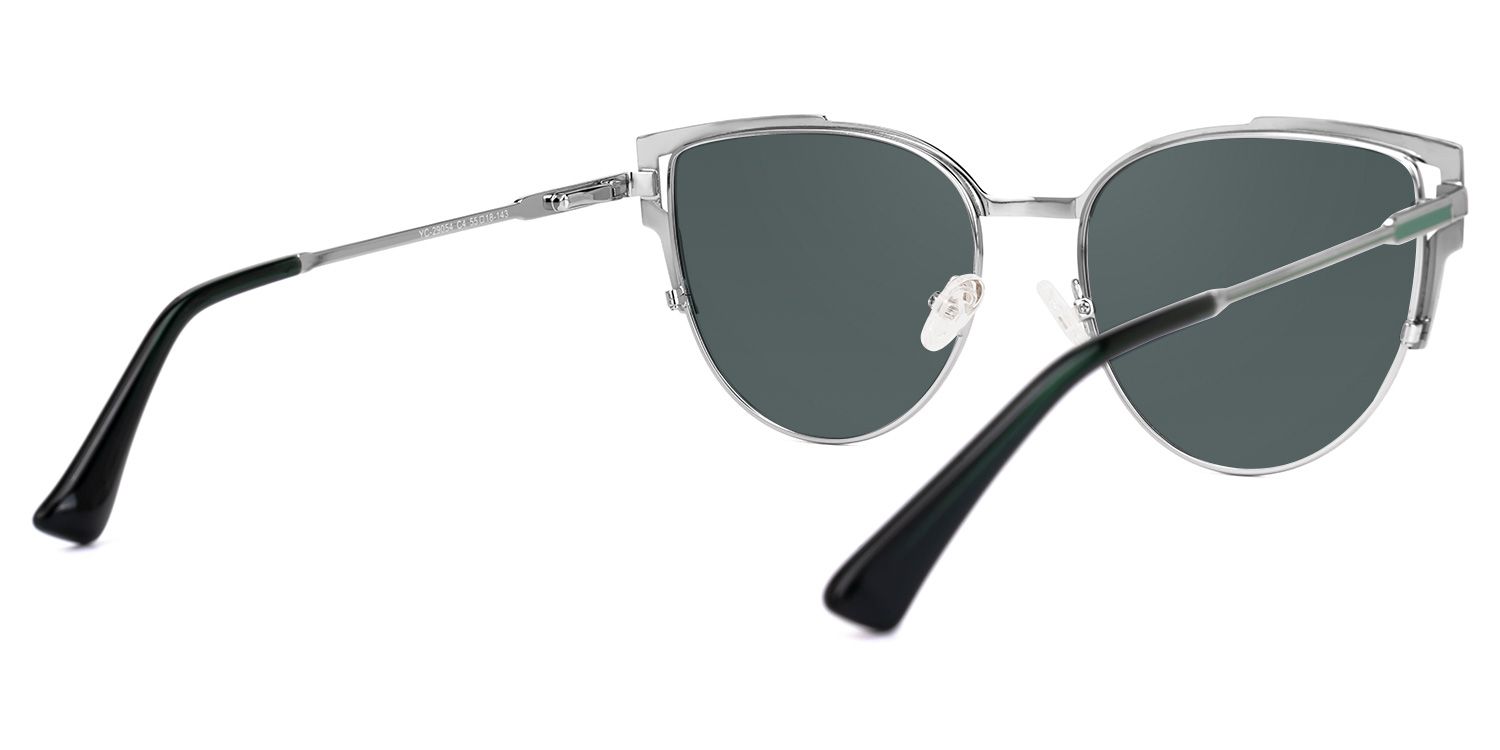Daitaro - Cat Eye Green Sunglasses | Vooglam Side View