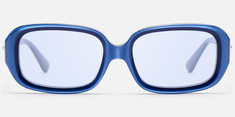 Prism - Pearlescent Blue Tinted Rectangle Shades by Vooglam