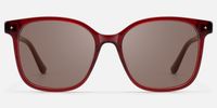 Spacek - Classic Square Red Tinted Sunglasses | Vooglam Angle View