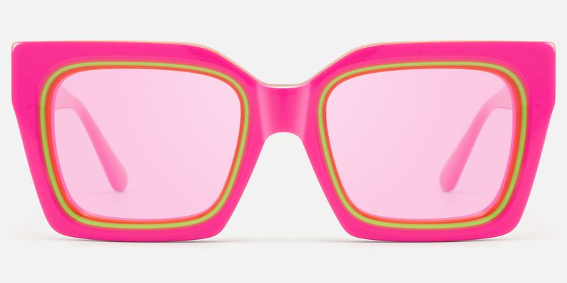 Trance - Square Pink Sunglasses