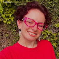 Tahiya - Geometric Pink Eyeglasses - 6