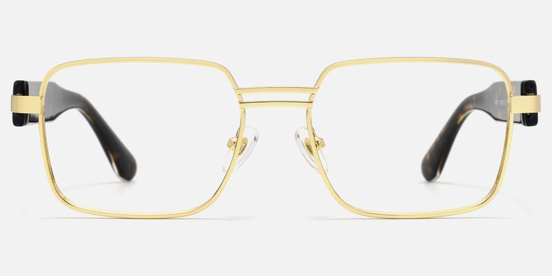 Ubuntu - Rectangle Gold Eyeglasses