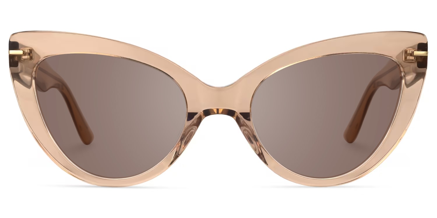 Veromca - Cat Eye Champagne Sunglasses - 1