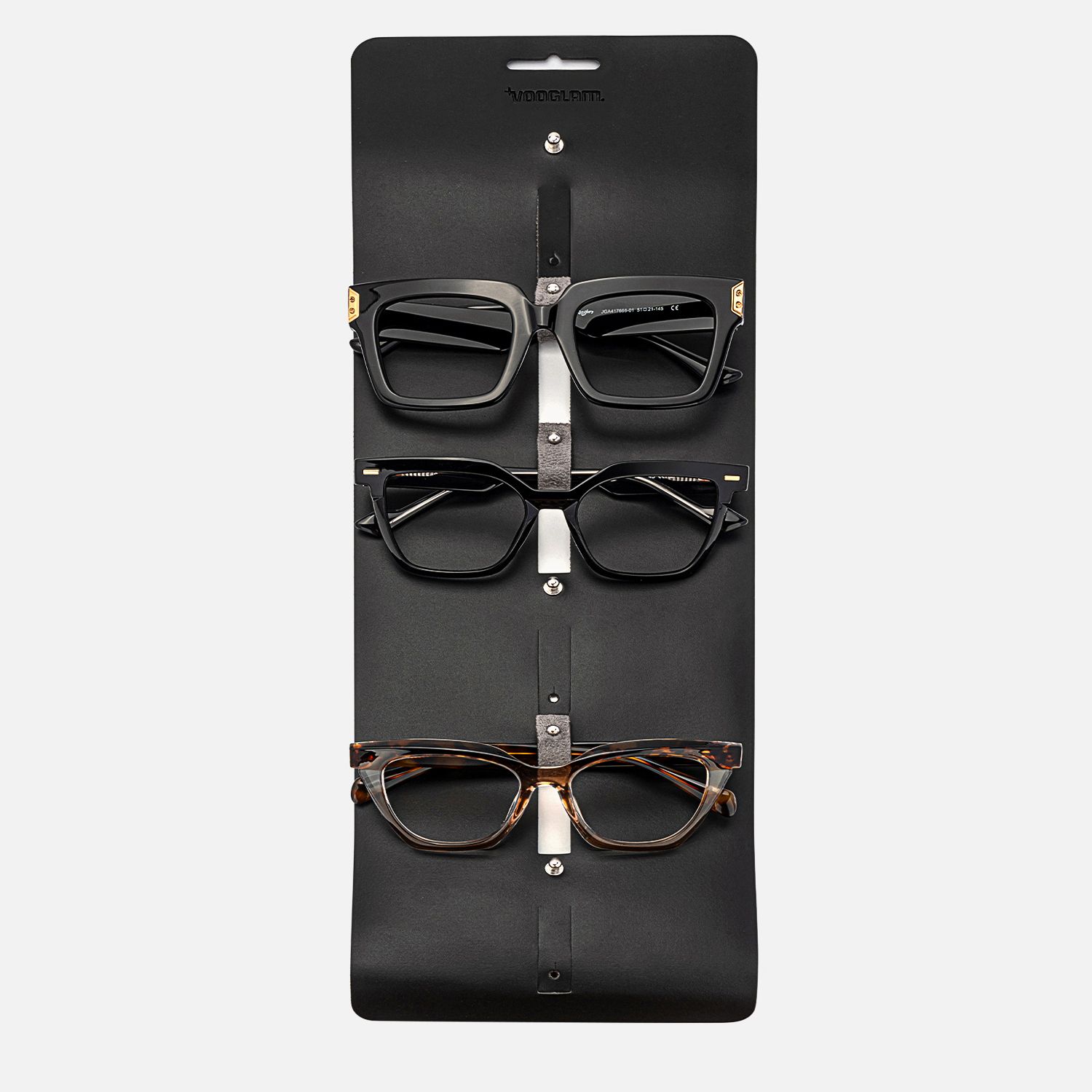 Eyeglasses Holder(Black, 6 Slot) | Vooglam Front View