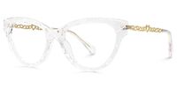 Rhapsody - Butterfly White Eyeglasses | Vooglam Front View