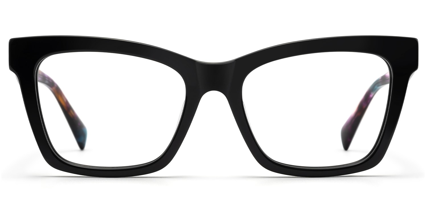 

Vibranium - Rectangle Black Eyeglasses