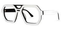 Ebbo - Aviator White Eyeglasses | Vooglam Front View