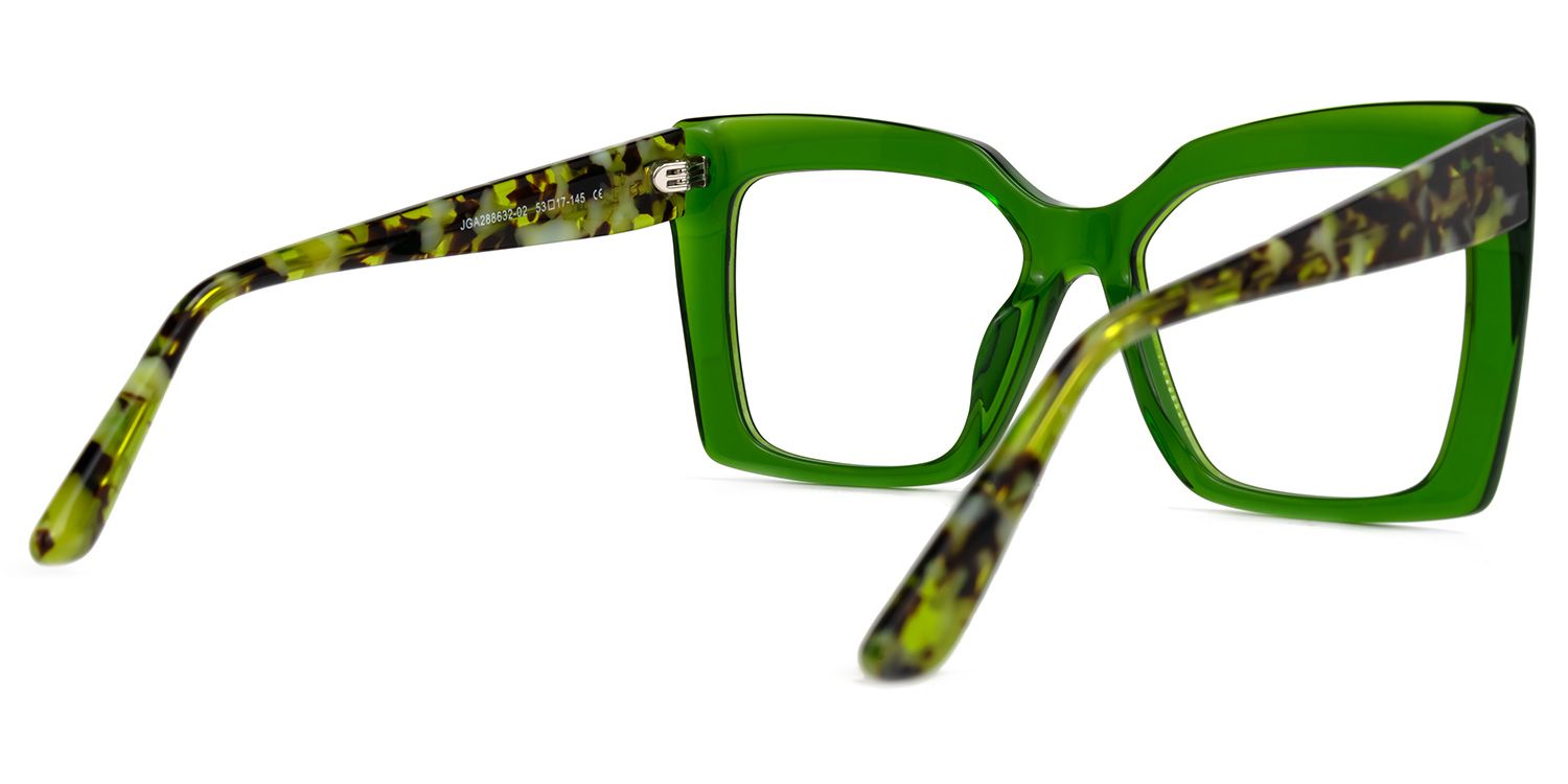 Eire - Square Green Eyeglasses product detail 3