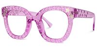 Candice - Square Purple Eyeglasses | Vooglam Front View