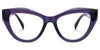 Fantine - Cat Eye Purple Eyeglasses | Vooglam Angle View