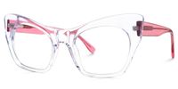 Elah - Cat Eye Crystal Eyeglasses | Vooglam Front View