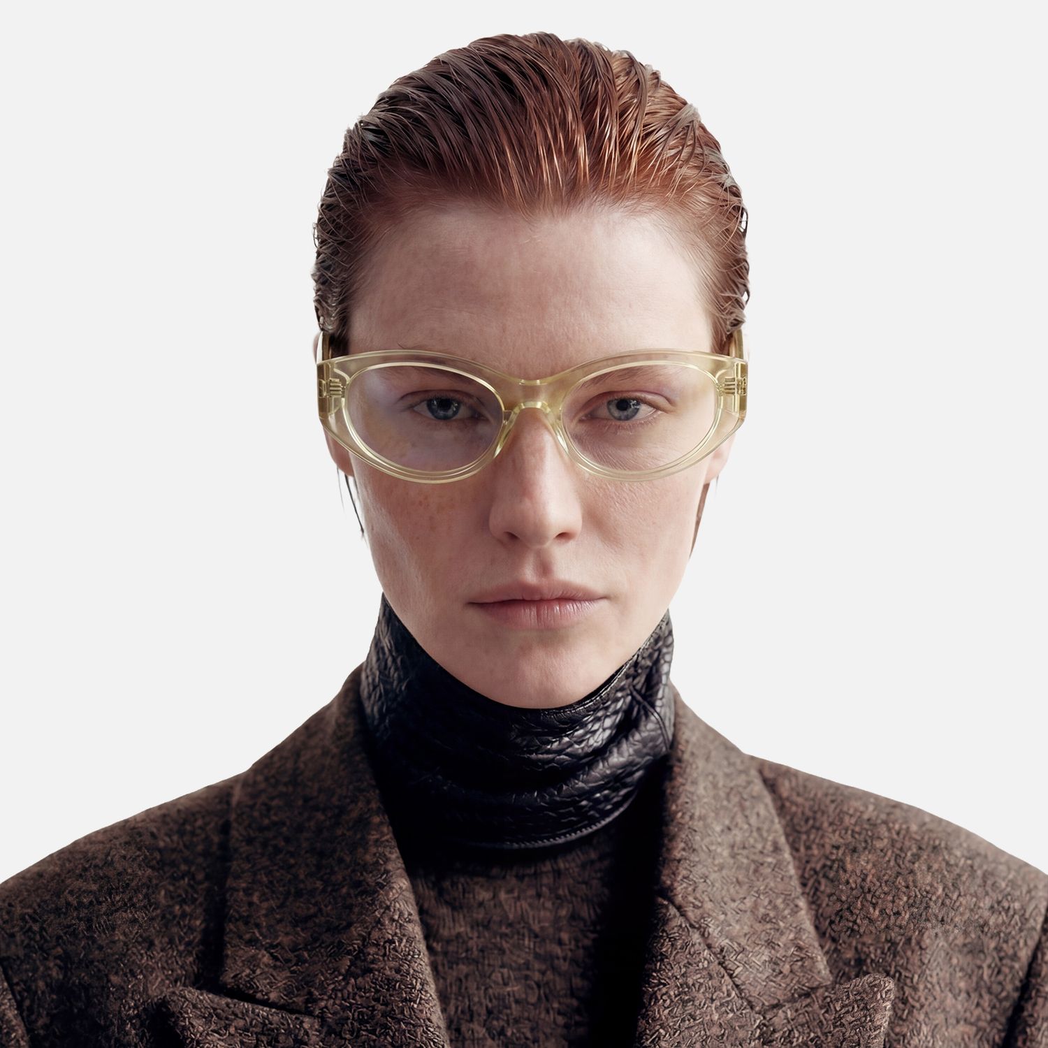 Explore the design story of Drizzle - Oval Yellow Eyeglasses | Vooglam