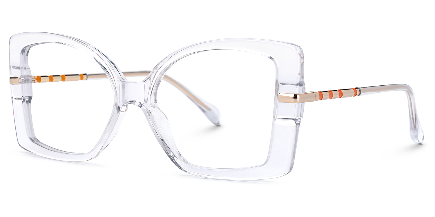 Elwilda - Butterfly Crystal Eyeglasses | Vooglam Front View
