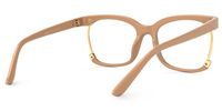 Adjoa - Rectangle Brown Eyeglasses | Vooglam Side View