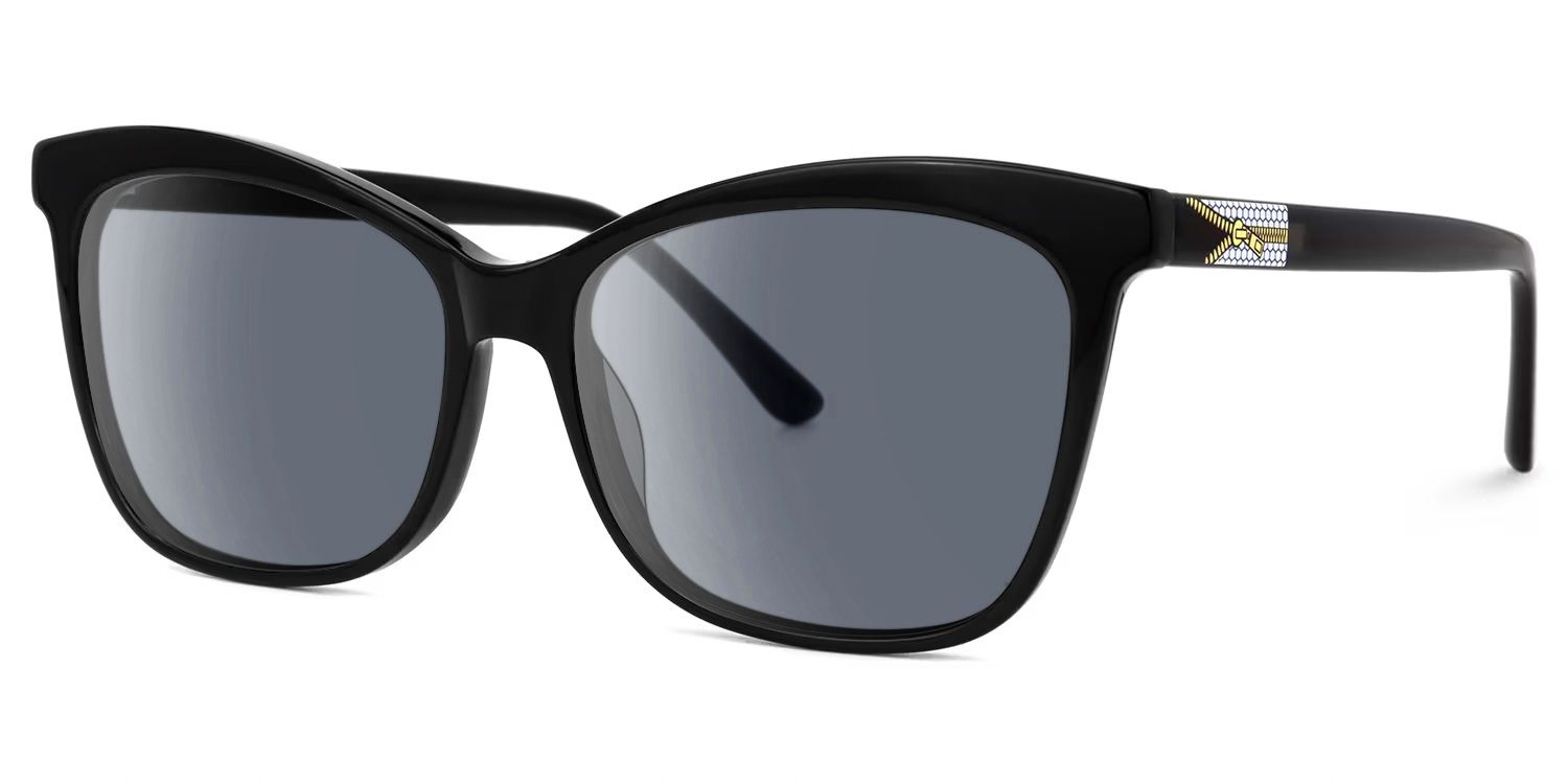Alfven - Bold Black Sunglasses Butterfly Shaped | Vooglam Front View