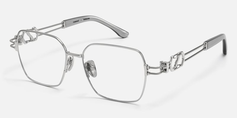 The Architect - Rectangle Silver Eyeglasses