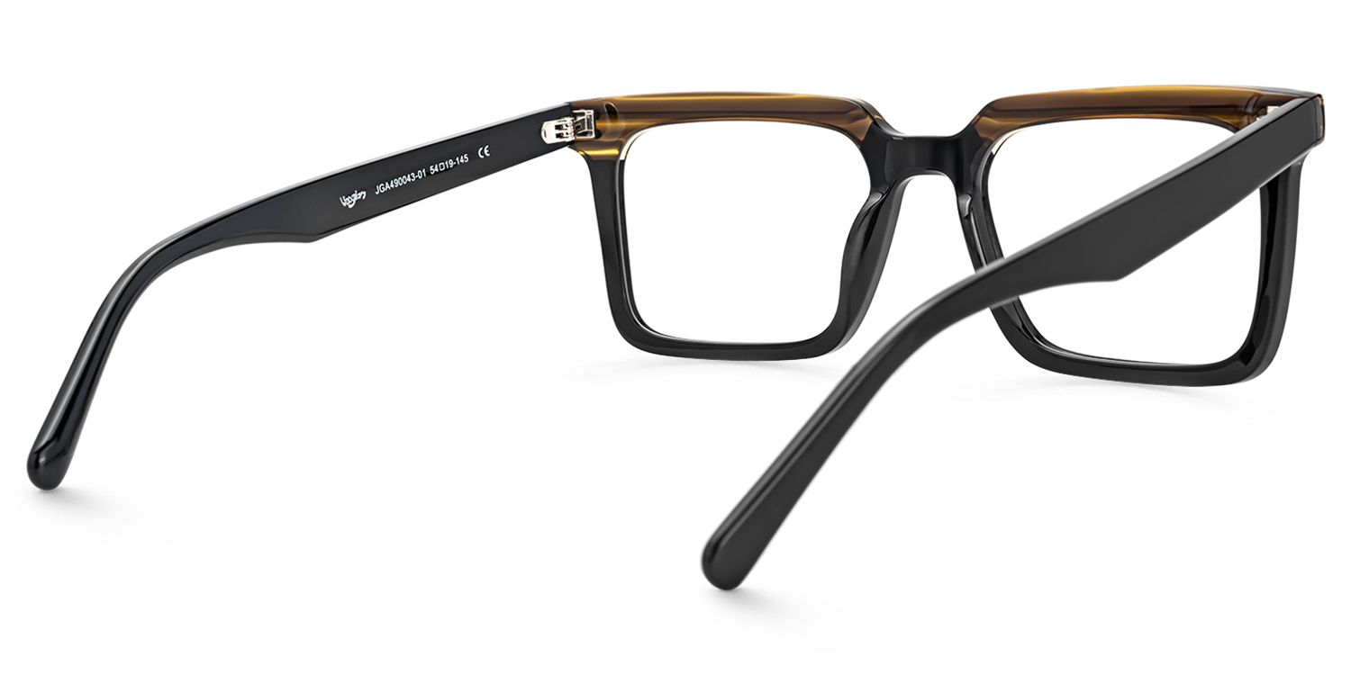Hagrid - Rectangle Black Eyeglasses | Vooglam Side View
