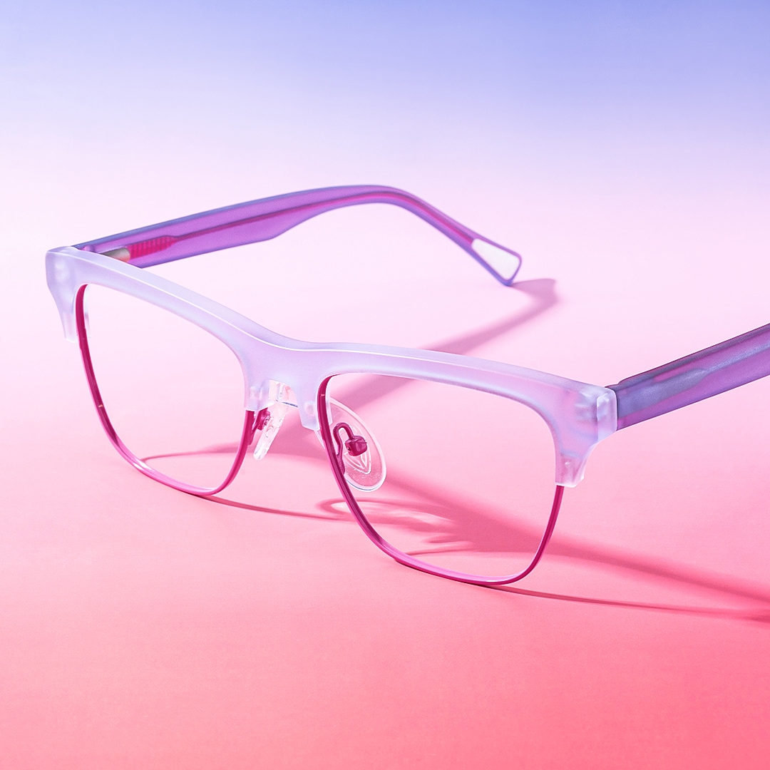 Polka - Square Purple Eyeglasses
