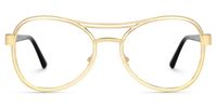 Adjatay - Aviator Gold Eyeglasses | Vooglam Angle View