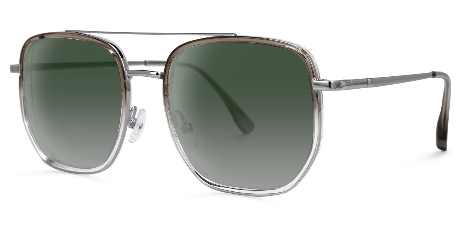 Eiko - Aviator Crystal Sunglasses | Vooglam Front View