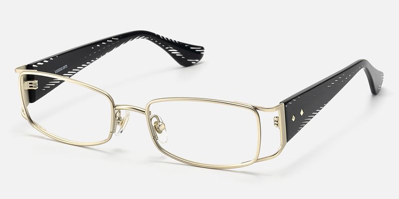 Wren - Rectangle Gold Eyeglasses