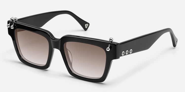 PIERCE - Black Pierced Square Gradient Sunglasses | Vooglam