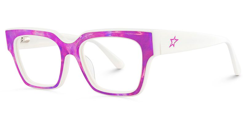 Qacha - Square Purple Eyeglasses