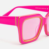 Trance - Square Pink Sunglasses | Vooglam Design Details