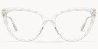 Cat Eye Crystal Eyeglasses | Vooglam.com Angle View