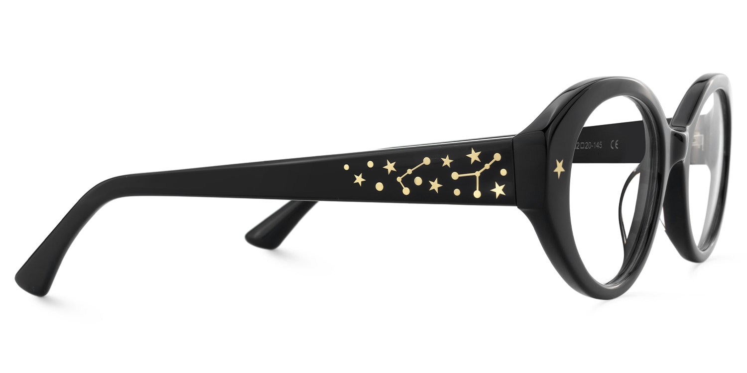 Starlust - Oval Black Eyeglasses