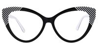 Danail - Cat Eye Black Eyeglasses | Vooglam Angle View