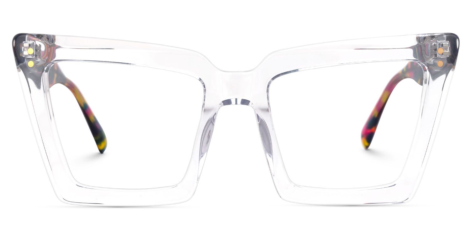 Eduardo - Square Crystal Eyeglasses by Vooglam - Angle View