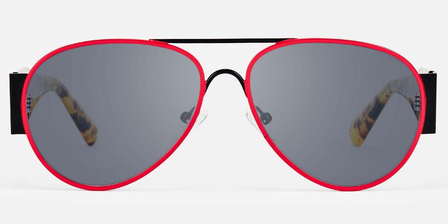 Novoa - Bold Aviator Sunglasses Tortoiseshell Temples product detail 2